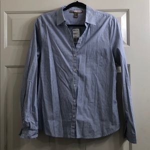 Striped woven blouse